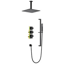 Душевая система Timo Selene SX-2229/03SM, термостатическая, цвет черный матовый