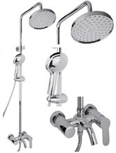 Душевая система Timo Polo SX-1100, однорычажная с изливом, 3-режимная, телескопическая