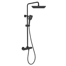 Душевая система Vincea Next VSFS-1N0TMB, термостатическая, черный матовый