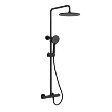 Душевая система Vincea Esse VSFS-1E0TMB, термостатическая, черный матовый