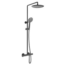 Душевая система Vincea Desire VSFS-1D0TGM, термостатическая, воронёная сталь, gunmetal