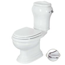 Напольный унитаз моноблок Migliore Milady 31736 декор D2 платина, выпуск в пол, бачок, ручка хром