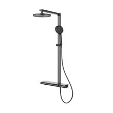 Душевая система Vincea Aspire VSFS-4AS1GM, с каскадным изливом, воронёная сталь, gunmetal