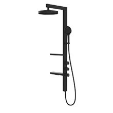 Душевая система Vincea Inspire VSFS-3I11MB, с каскадным изливом, цвет черный матовый