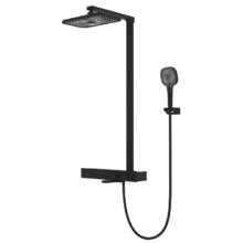 Душевая система Vincea Inspire VSFS-3I13TMB, термостатическая, с изливом, с подсветкой, цвет черный