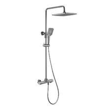 Душевая система Vincea Next VSFS-1N1TGM, термостатическая, воронёная сталь, gunmetal