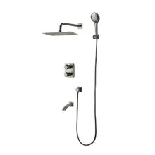 Душевая система Lemark Bronx LM3742GM, термостатическая, графит