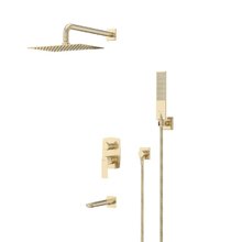 Душевая система Lemark Ursus LM7222BG, золото брашированное