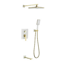 Душевая система Lemark Mista, белый/золото, LM6422WG