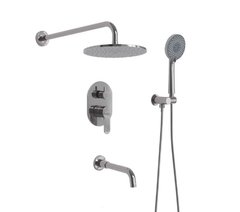 Душевая система Berges Ventas 073007 3R, скрытый монтаж, хром сильвер