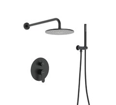 Душевая система Berges Ventas 073004 2R Black, скрытый монтаж, черный матовый