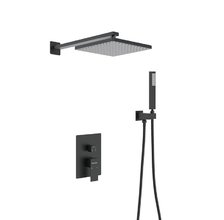 Душевая система Berges Nardis 071002 2S Black, скрытый монтаж, черный матовый