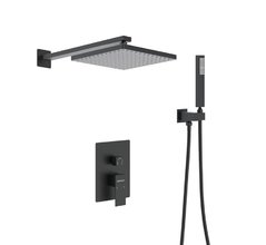 Душевая система Berges Ventas 073002 2S Black, скрытый монтаж, черный матовый