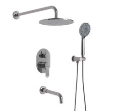 Душевая система Berges Nardis 071007 3R, скрытый монтаж, хром сильвер