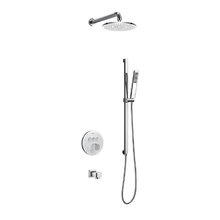 Душевая система Black&White Universe U7787, термостатическая, цвет хром, стекло белое, 7787