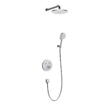 Душевая система Black&White Universe 7776U U7776, термостатическая, цвет хром, стекло белое