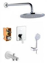 Душевая система Azario Tevis AZ-15490711 для ванны и душа, верхний душ, излив, хром