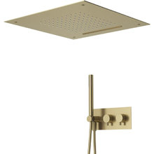 Душевая система Cezares LEAF-DSIS-T-50-SR, термостатическая, золото