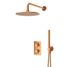 Душевая система Cezares LEAF-DSIP-T-25-SS, термостатическая, бронза