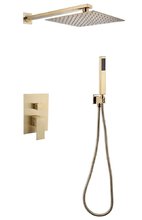 Душевая система Abber Daheim AF8219G, без излива, верхний душ, душевая лейка, золото матовое