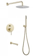 Душевая система Abber Emotion AF8817G, излив, верхний душ, душевая лейка, золото матовое