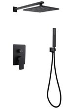 Душевая система Abber Weiss Insel AF8018B, без излива, верхний душ, душевая лейка, черный матовый