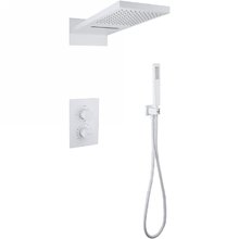 Душевая система Abber Weiss Insel AF8052W, термостатическая, на 3 потребителя, цвет белый