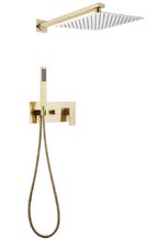 Душевая система Abber Daheim AF8218G, без излива, верхний душ, душевая лейка, золото матовое