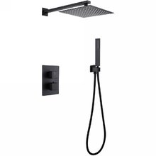 Душевая система Abber Daheim AF8251B, термостатическая, цвет черный матовый