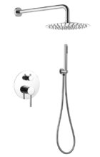 Душевая система Abber Emotion AF8818, без излива, верхний душ, душевая лейка, хром