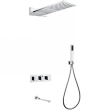 Душевая система Abber Daheim AF8253, термостатическая, на 3 потребителя, цвет хром