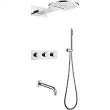 Душевая система Abber Wasser Kreis AF8150, термостатическая, на 3 потребителя, цвет хром