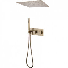 Душевая система Abber Daheim AF8255G, термостатическая, на 2 потребителя, цвет золото матовое