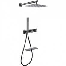 Душевая система Abber Rund AF8750NG, термостатическая, на 3 потребителя, цвет никель