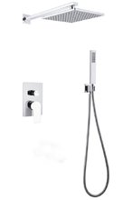 Душевая система Abber Weiss Insel AF8018W, без излива, верхний душ, душевая лейка, белый-хром