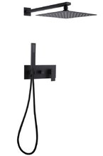 Душевая система Abber Daheim, без излива, верхний душ, душевая лейка, черный матовый, AF8218B