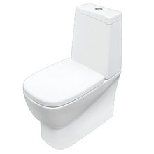 Напольный унитаз Sanita Luxe Infinity SL DM WC.CC/Infinity/2-DM/WHT.G/S1 безободковый с сиденьем Soft Close, белый