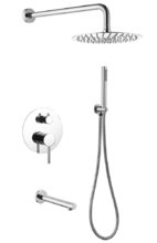 Душевая система Abber Emotion AF8817, излив, верхний душ, душевая лейка, хром
