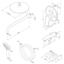 Душевая система Am.Pm X-Joy FB85A10000, хром