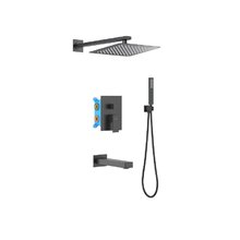 Душевая система Aquatek Либра AQ1673MB для ваны и душа, цвет черный матовый