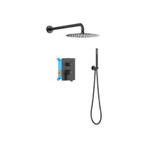 Душевая система Aquatek Оберон AQ1272MB для душа, цвет черный матовый