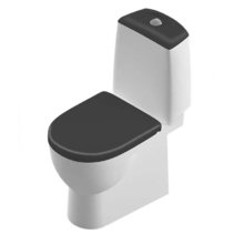 Напольный унитаз Sanita Luxe Best Color Motion WC.CC/Best/2-DM/BLK.G/S1 Black, крышка микролифт