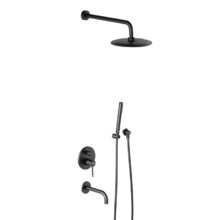 Душевая система Damixa Scandinavian Pure 936510300, цвет черный матовый