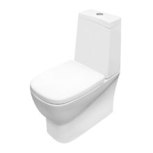Унитаз-компакт Sanita Luxe Infinity Rimless WC.CC/Infinity/2-SlimDM.Rim/WHT.G/S1, безободковый, крышка микролифт, цвет белый