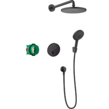Душевая система Hansgrohe Raindance 27959670 S Shower, термостатическая, цвет чёрный матовый
