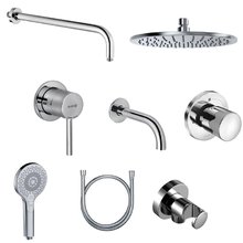 Душевая система Kludi Bozz 386340576, верхний душ 25 см, хром