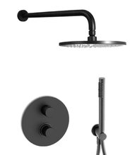 Душевая система Paffoni KIT LIG KITLIQ018NO встраиваемая, термостатическая, черный матовый