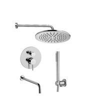 Душевая система Paffoni KIT LIG KITLIG019CR045 встраиваемая, с изливом, хром