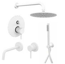 Душевая система Paffoni KIT LIG KITLIG015BO006 встраиваемая, со встраиваемым смесителем для раковины, белый матовый