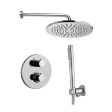 Душевая система Paffoni KIT LIG KITLIQ018CRKING встраиваемая, термостатическая, хром